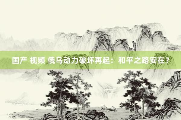 国产 视频 俄乌动力破坏再起：和平之路安在？