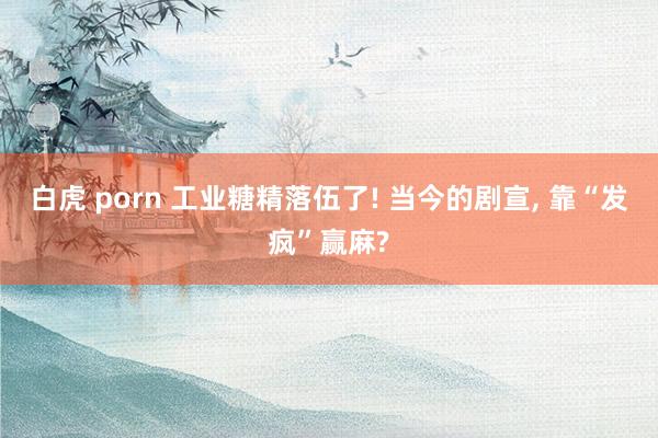 白虎 porn 工业糖精落伍了! 当今的剧宣， 靠“发疯”赢麻?
