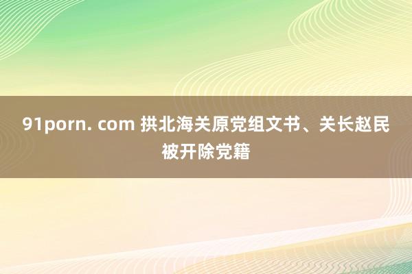 91porn. com 拱北海关原党组文书、关长赵民被开除党籍